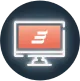 Computer with Ionis Every Step logo icon Computer with Ionis Every Step logo icon